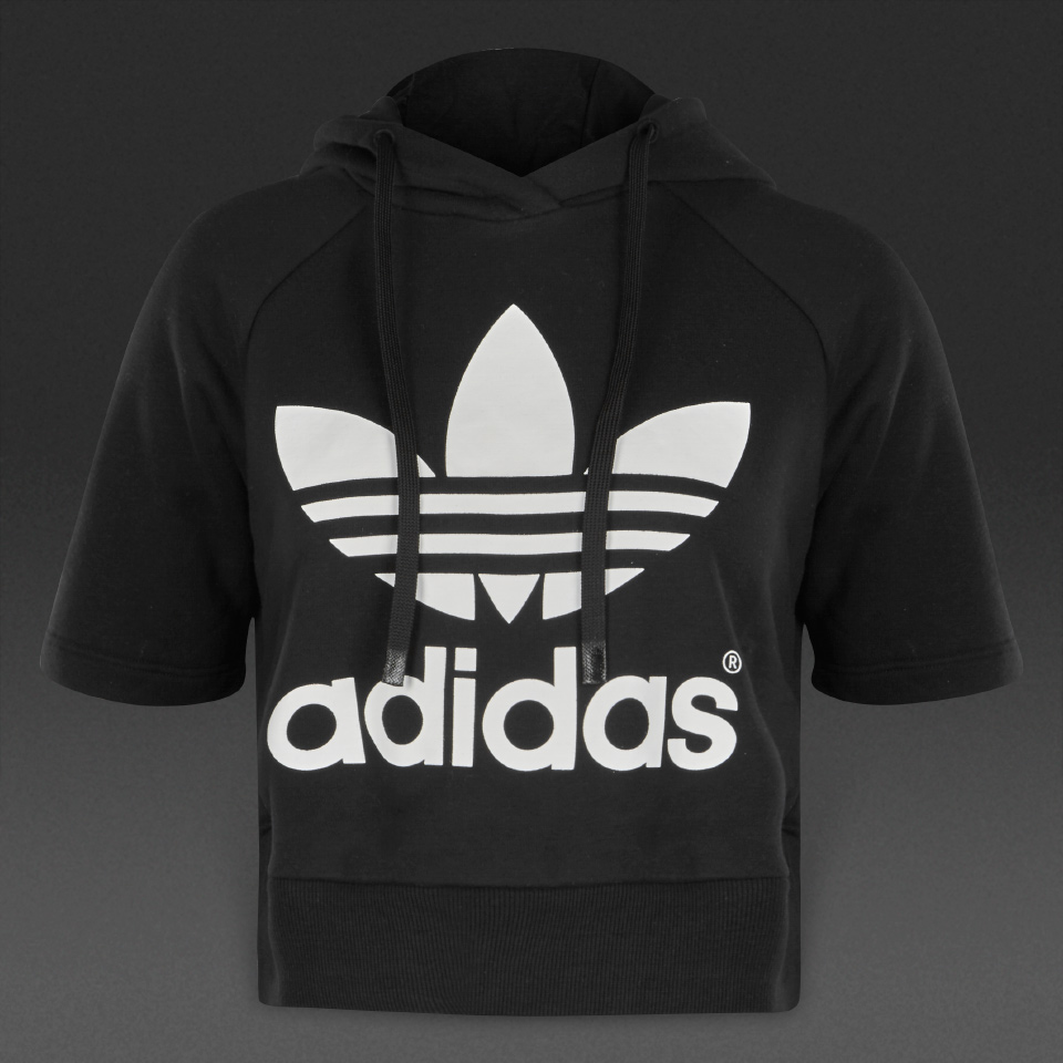 Adidas Originals Running Crop Hoodie Black for Women
